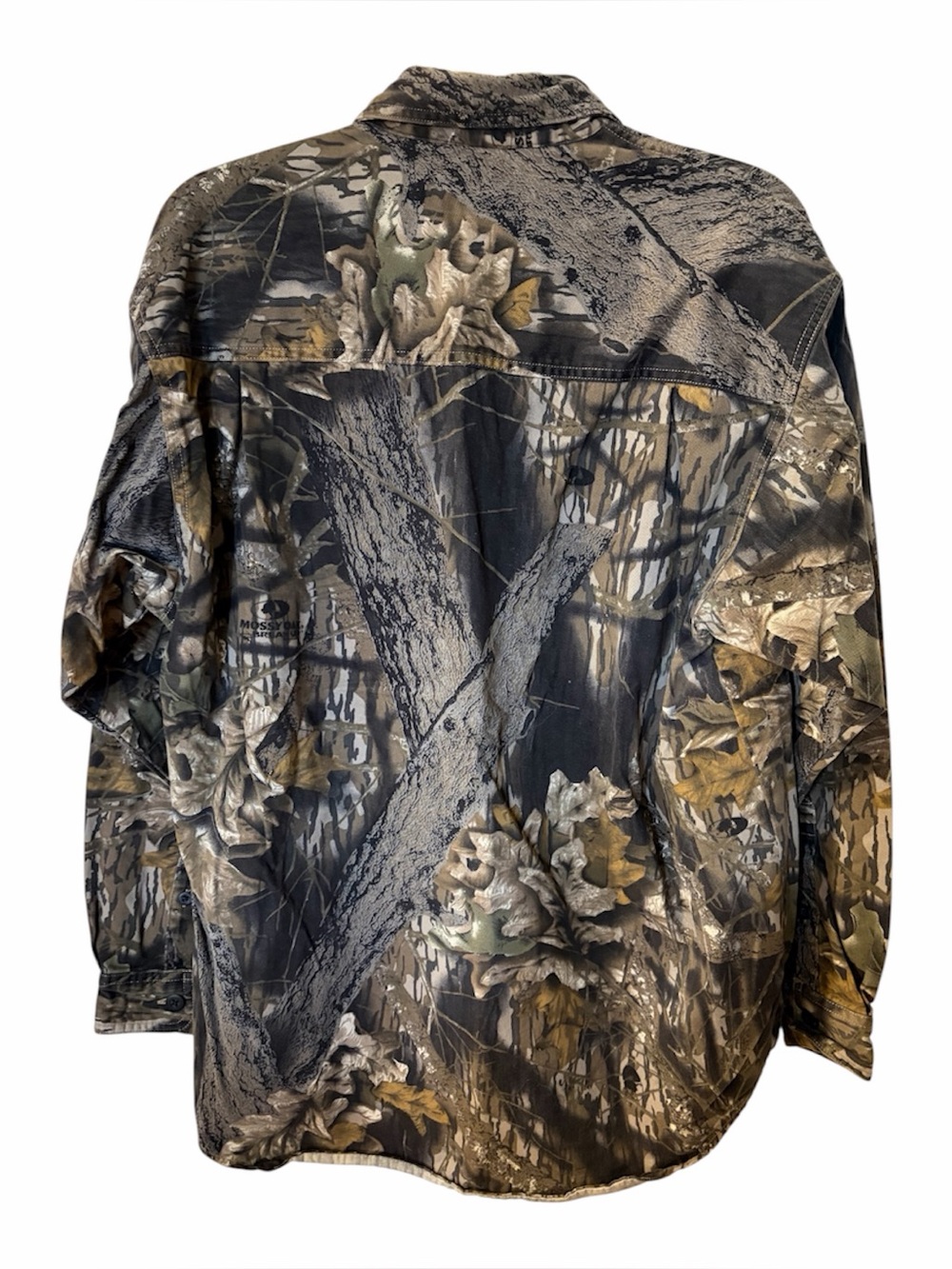 Columbia Button Down Shirt Mens Medium Camo Mossy Oak Break-Up Hunting - Picture 3 of 9